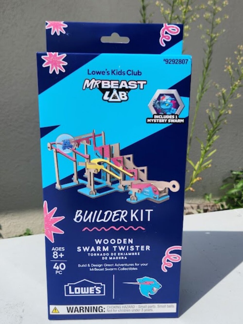 New Lowe's Kids Club Workshop Mr. Beast MrBeast Lab Wooden Track Swarm Twister B